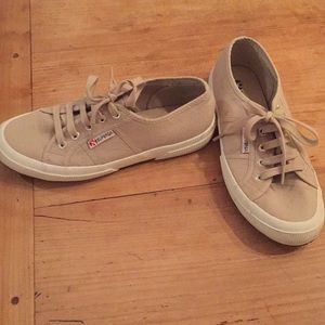 Superga tan shoes